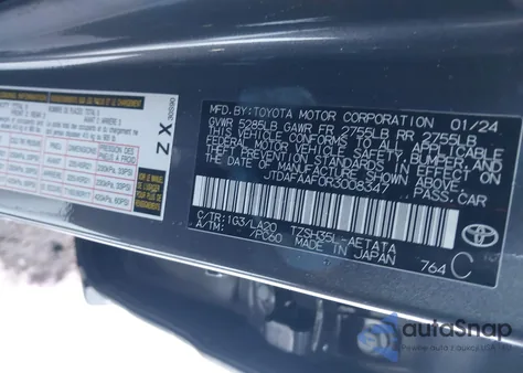 2024 Toyota Crown Platinum z USA, uszkodzony, nr VIN JTDAFAAF0R3008347